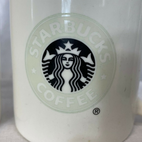 Set of 2 Starbucks Coffee Mug Gray Mermaid Logo 20 - Picture 2 of 8
